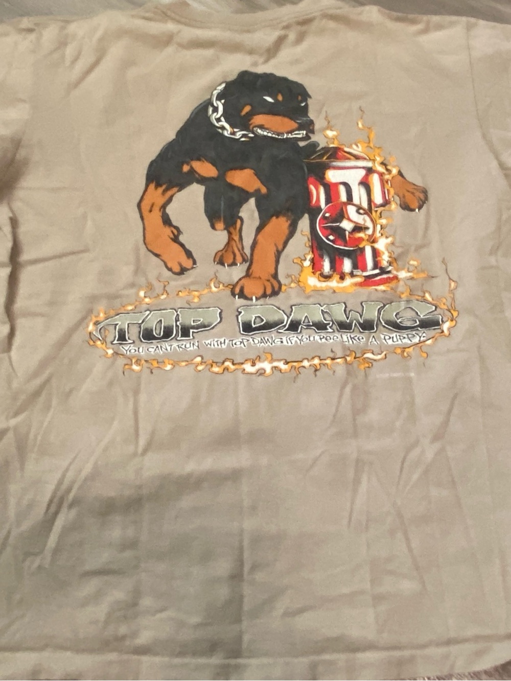 VTG 1994 Top Dawg Double Sided Single Stitch USA Made Fire Hydrant Men's L